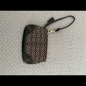 Coach wristlet black and grey